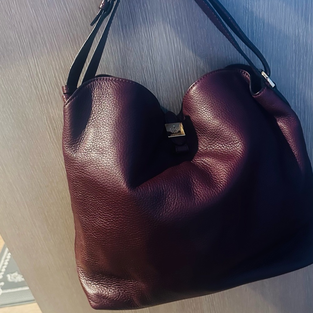 Mulberry Elegant Burgundy Leather Tote Bag